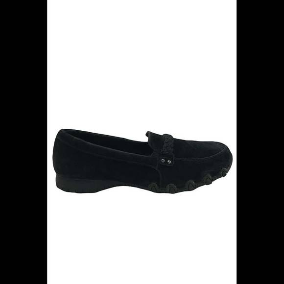 Skechers Shoes - Skechers Suede Slip-On Shoes Bikers Melbourne Black - Medium